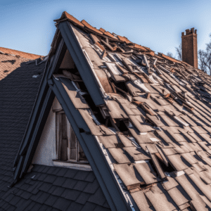 Damaged roof