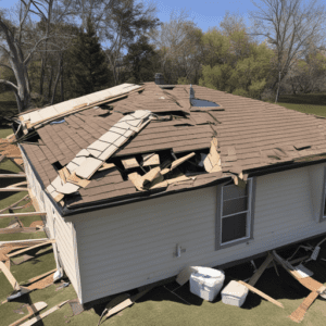 Roof storm damage